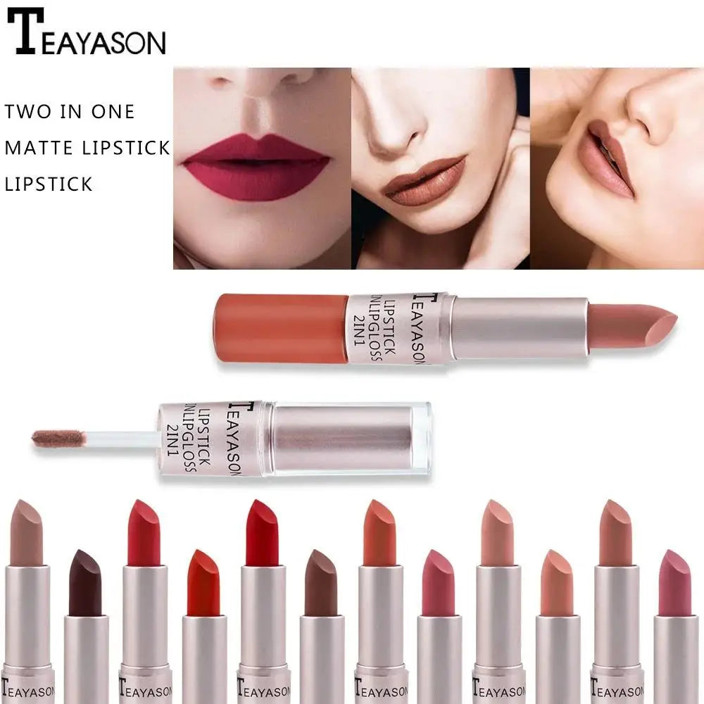 Matte Liquid Lipstick Waterproof Non Transfer Long Wear Pink Lip Gloss Tint Moisturizing Makeup for Women Ladies
